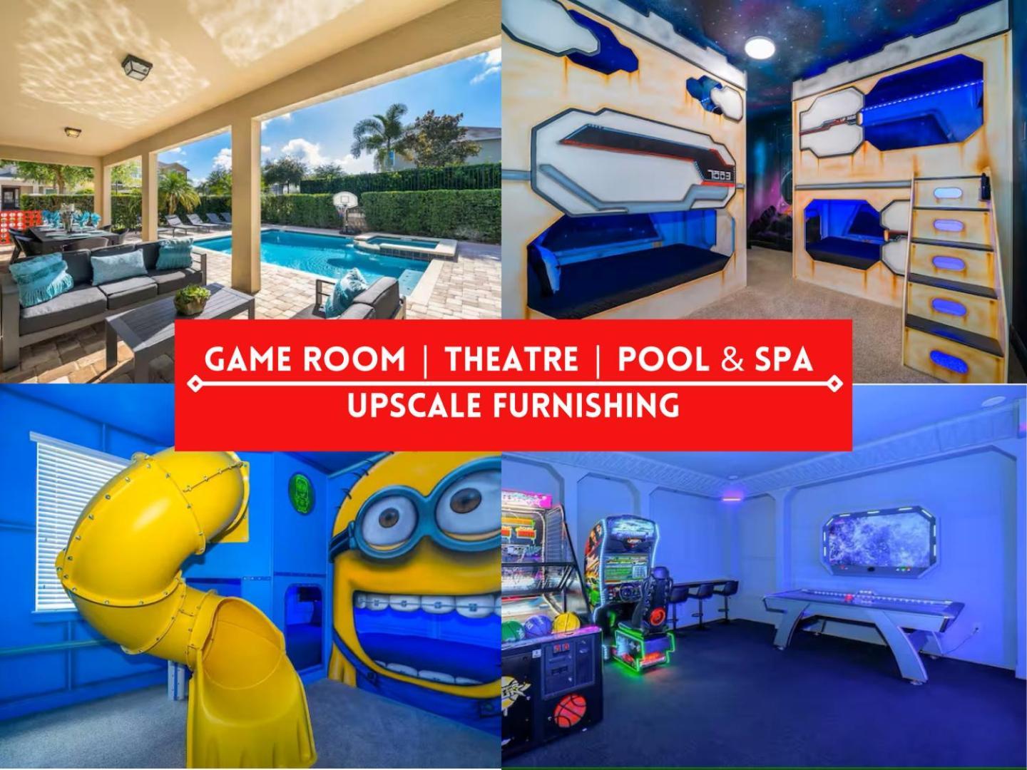 Epic Family Fun! Games & Theme Room, Pool - Encore Resort, Near Disney Orlando Buitenkant foto